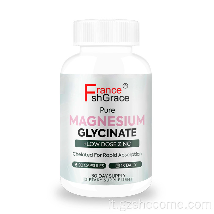 Salute del supporto per capsule di glicinato di magnesio organico